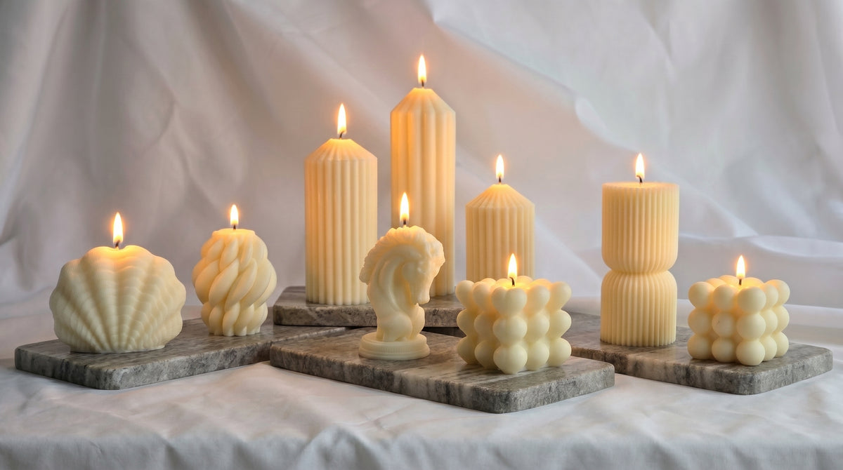 Bougies décoratives artisanales